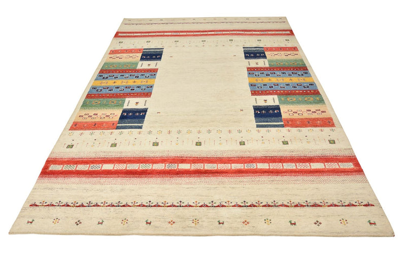 Alfombra Gabbeh - Loribaft Indus - 303 x 205 cm - beige claro