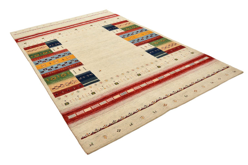 Alfombra Gabbeh - Loribaft Indus - 305 x 198 cm - beige claro