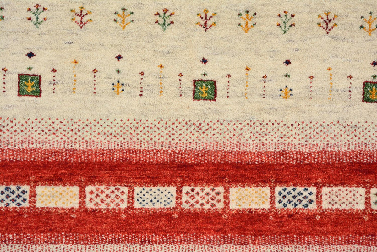 Alfombra Gabbeh - Loribaft Indus - 305 x 198 cm - beige claro