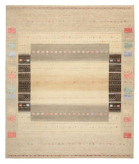 Alfombra Gabbeh - Loribaft Indus - 300 x 253 cm - beige claro