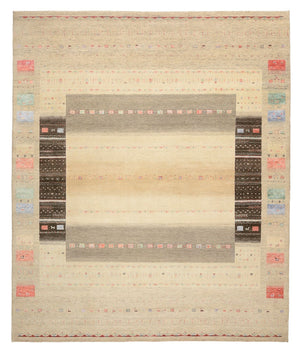 Alfombra Gabbeh - Loribaft Indus - 300 x 253 cm - beige claro