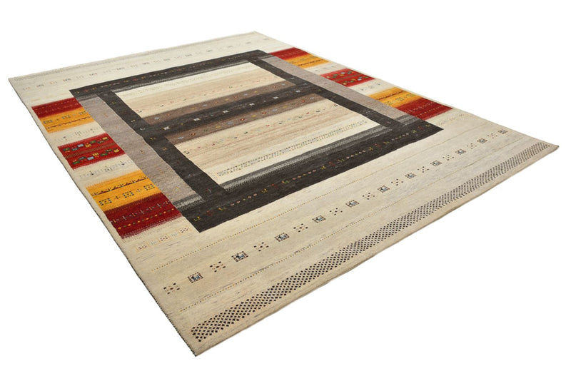 Alfombra Gabbeh - Loribaft Indus - 347 x 254 cm - beige claro
