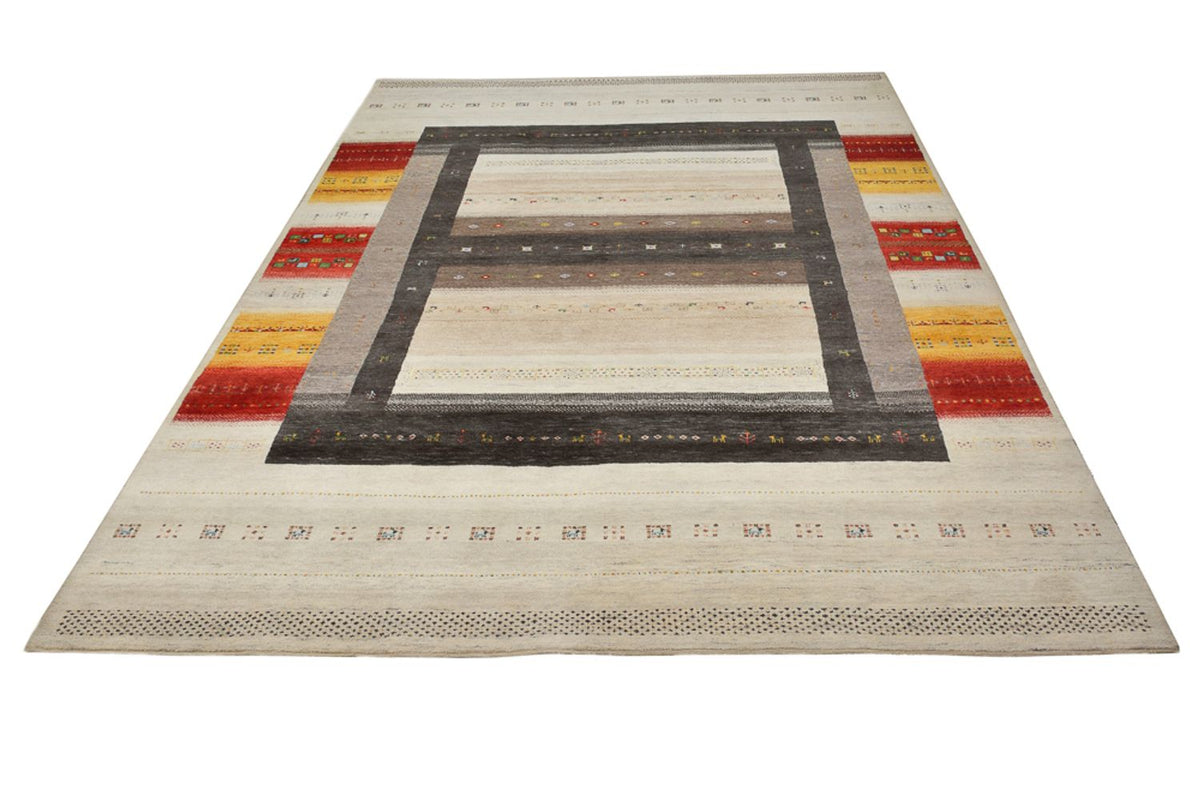 Alfombra Gabbeh - Loribaft Indus - 347 x 254 cm - beige claro
