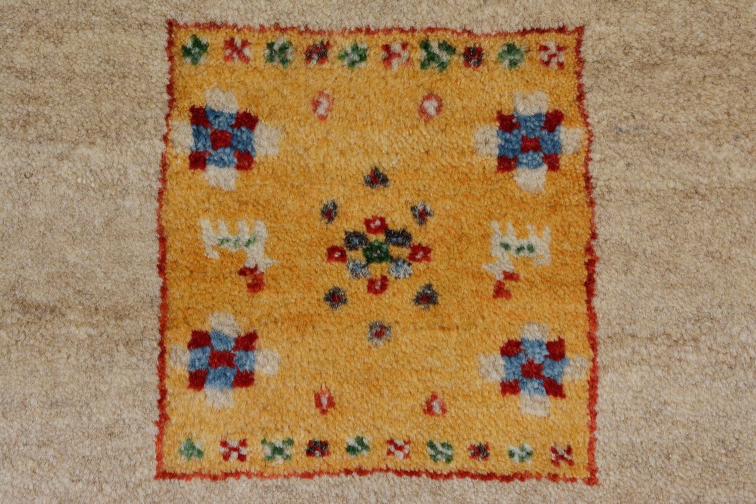 Alfombra Gabbeh - Loribaft Indus cuadrado  - 256 x 250 cm - beige claro