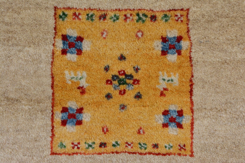 Alfombra Gabbeh - Loribaft Indus cuadrado  - 256 x 250 cm - beige claro