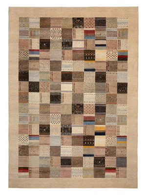 Alfombra Gabbeh - Loribaft Indus - 348 x 248 cm - beige oscuro