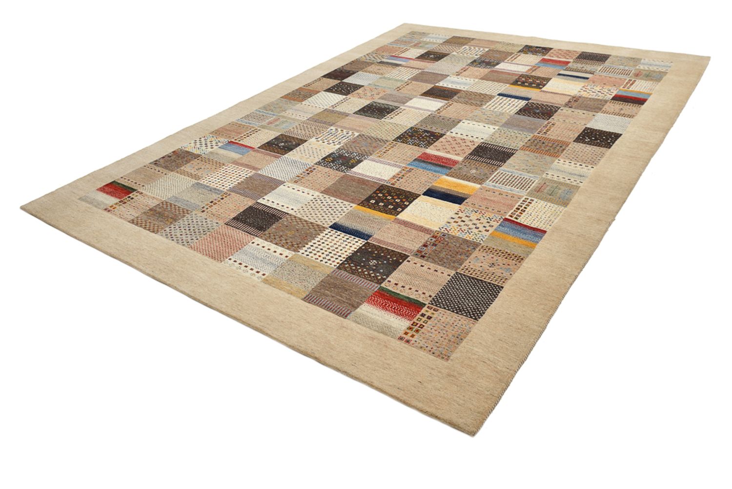 Alfombra Gabbeh - Loribaft Indus - 348 x 248 cm - beige oscuro