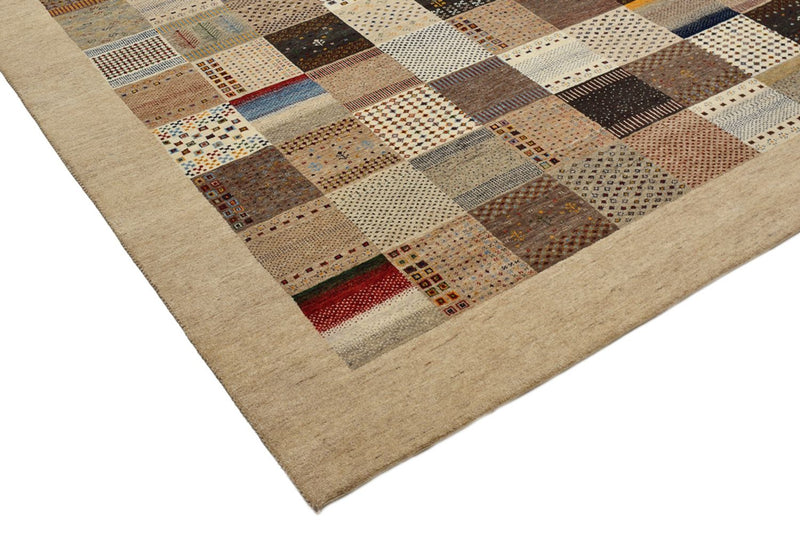 Alfombra Gabbeh - Loribaft Indus - 348 x 248 cm - beige oscuro