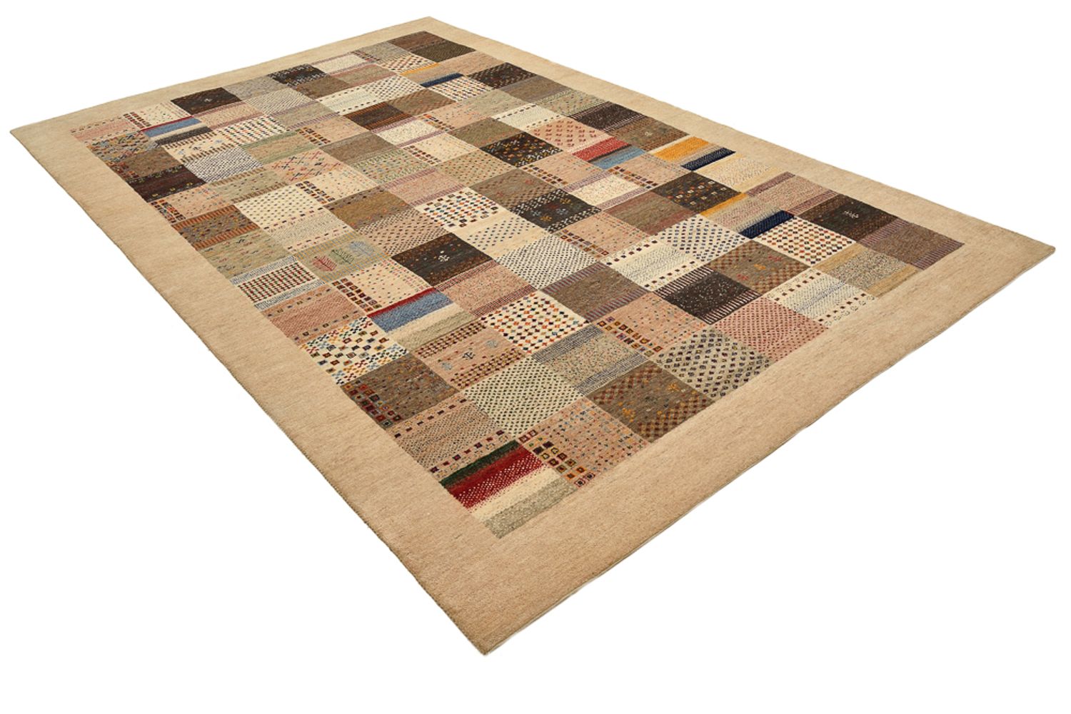 Alfombra Gabbeh - Loribaft Indus - 308 x 200 cm - beige oscuro