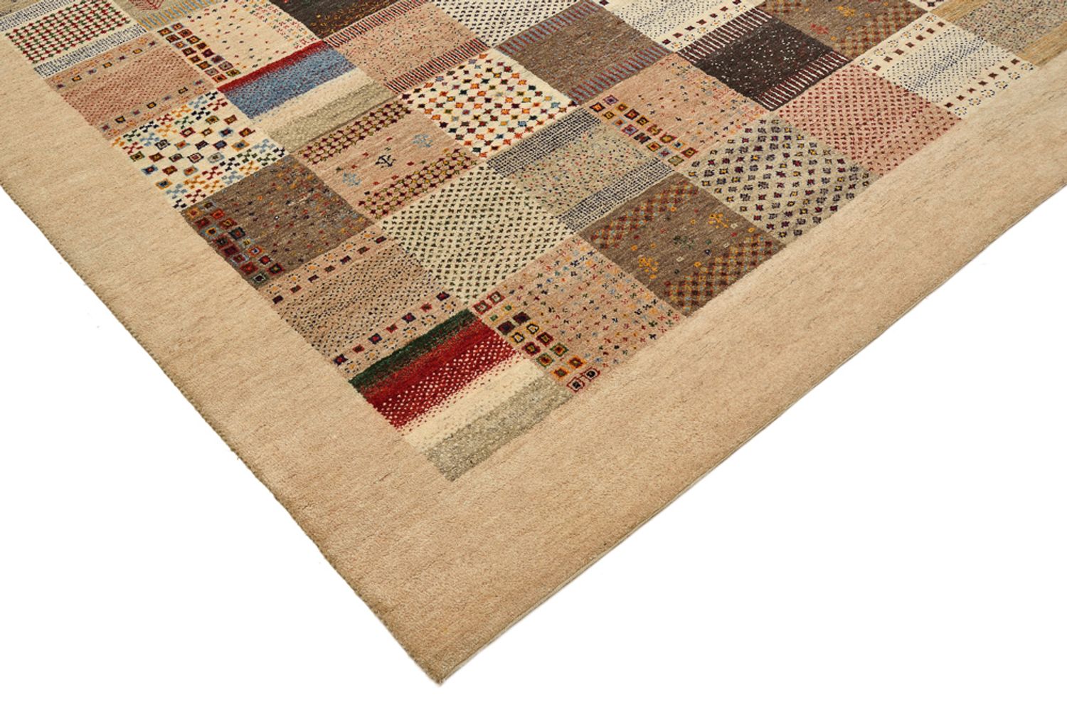 Alfombra Gabbeh - Loribaft Indus - 308 x 200 cm - beige oscuro