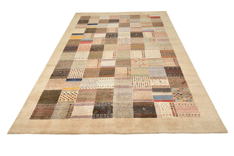 Alfombra Gabbeh - Loribaft Indus - 308 x 200 cm - beige oscuro