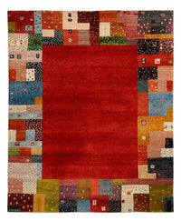 Alfombra Gabbeh - Loribaft Indus - 294 x 247 cm - rojo