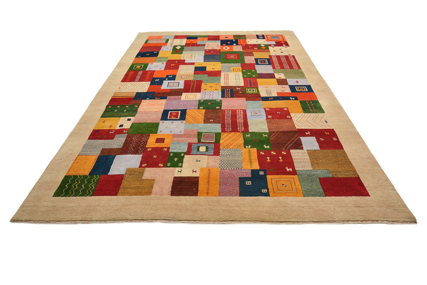 Alfombra Gabbeh - Loribaft Indus - 347 x 246 cm - multicolor