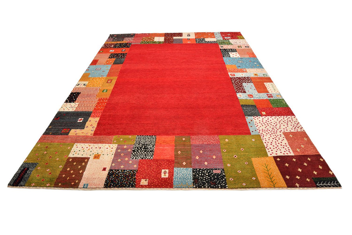 Alfombra Gabbeh - Loribaft Indus - 344 x 251 cm - rojo