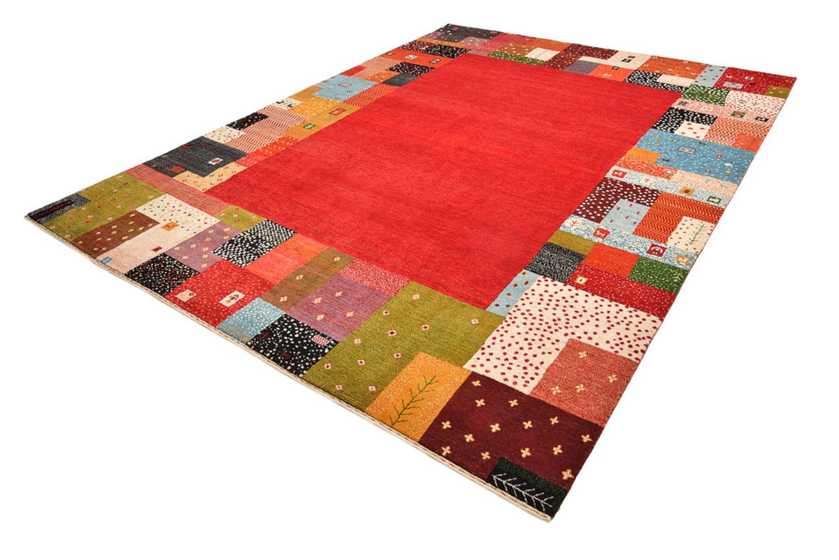 Alfombra Gabbeh - Loribaft Indus - 344 x 251 cm - rojo