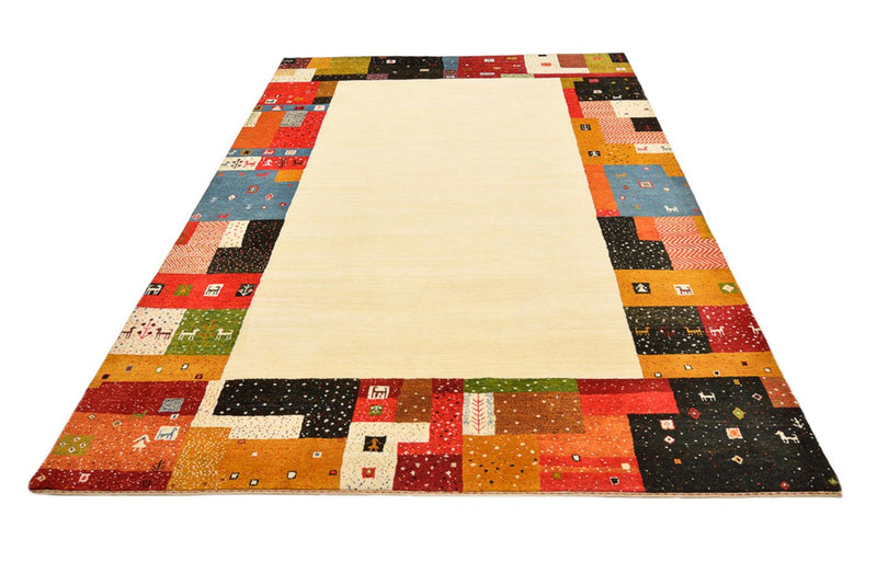 Alfombra Gabbeh - Loribaft Indus - 294 x 207 cm - beige claro