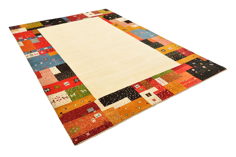 Alfombra Gabbeh - Loribaft Indus - 294 x 207 cm - beige claro
