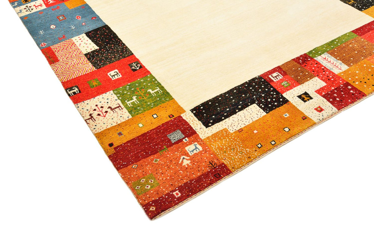 Alfombra Gabbeh - Loribaft Indus - 294 x 207 cm - beige claro