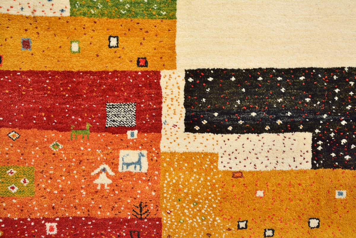 Alfombra Gabbeh - Loribaft Indus - 294 x 207 cm - beige claro