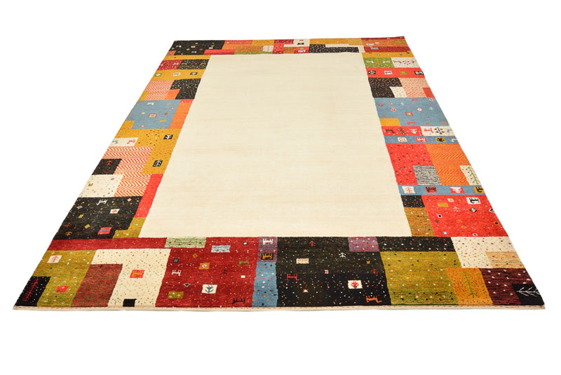 Alfombra Gabbeh - Loribaft Indus - 294 x 207 cm - beige claro