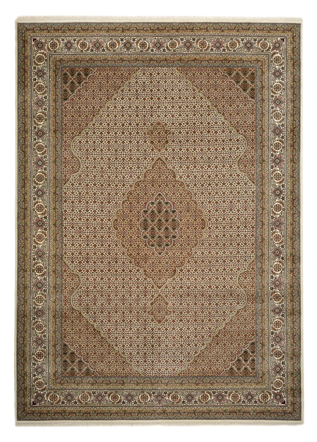 Alfombra oriental - Tabriz - 352 x 250 cm - beige oscuro