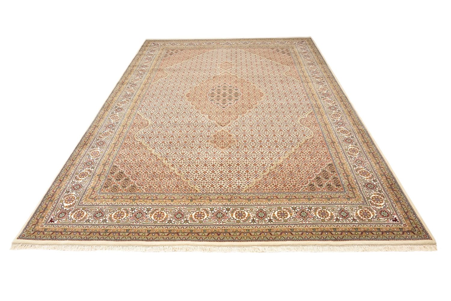 Alfombra oriental - Tabriz - 352 x 250 cm - beige oscuro