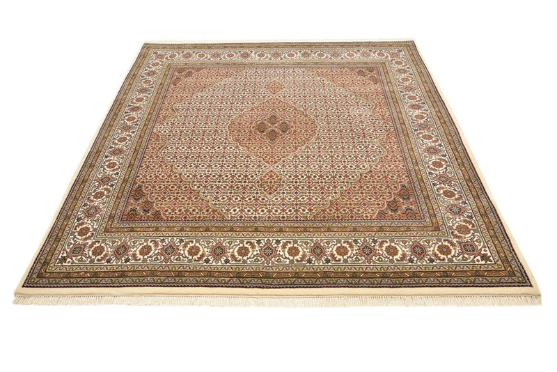 Alfombra oriental - Tabriz cuadrado  - 203 x 201 cm - beige oscuro