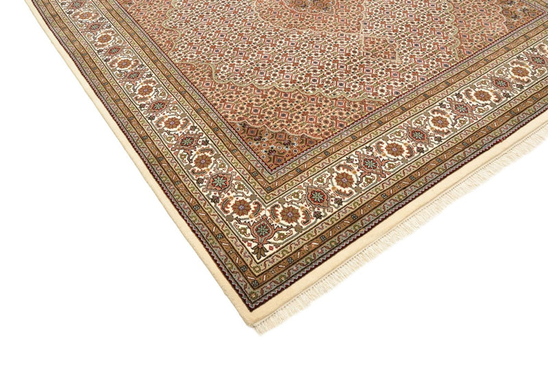 Alfombra oriental - Tabriz cuadrado  - 203 x 201 cm - beige oscuro