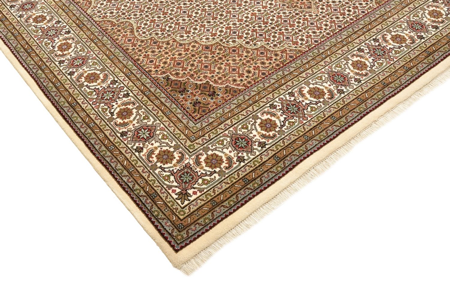 Alfombra oriental - Tabriz cuadrado  - 203 x 201 cm - beige oscuro