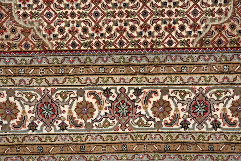 Alfombra oriental - Tabriz cuadrado  - 203 x 201 cm - beige oscuro