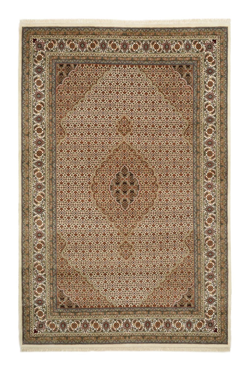 Alfombra oriental - Tabriz - 300 x 197 cm - beige oscuro