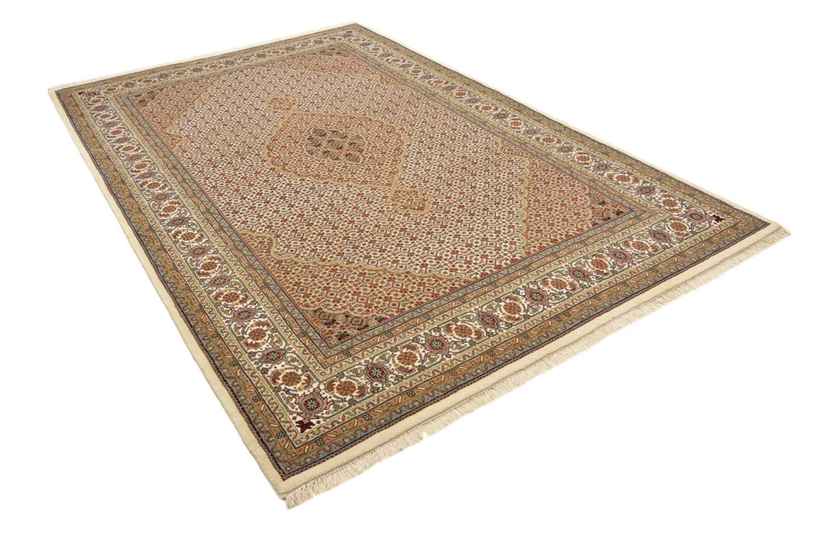 Alfombra oriental - Tabriz - 300 x 197 cm - beige oscuro