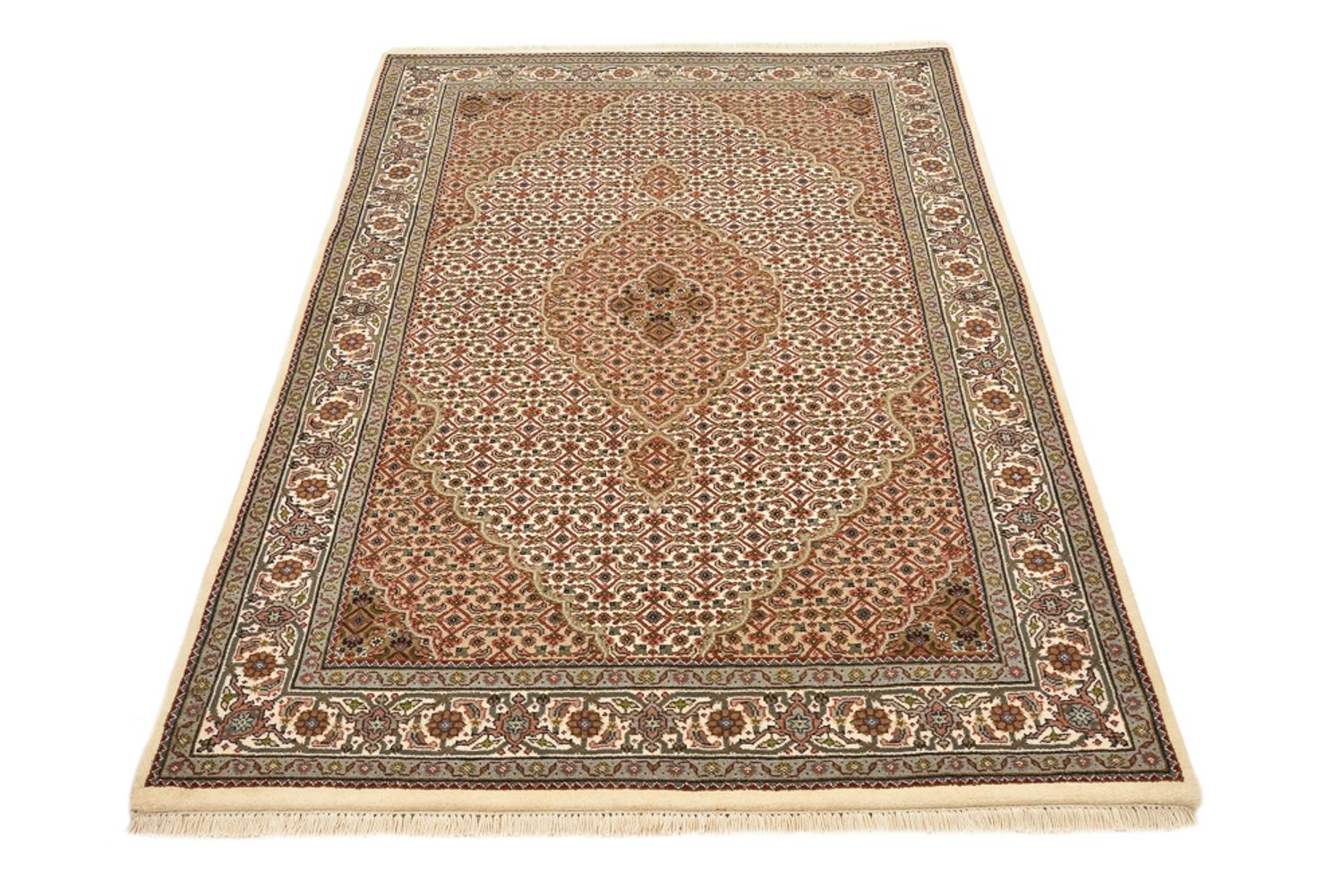 Alfombra oriental - Tabriz - 177 x 125 cm - beige oscuro