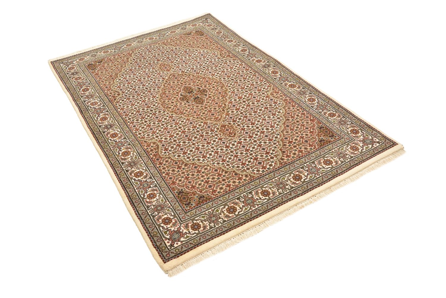 Alfombra oriental - Tabriz - 177 x 125 cm - beige oscuro