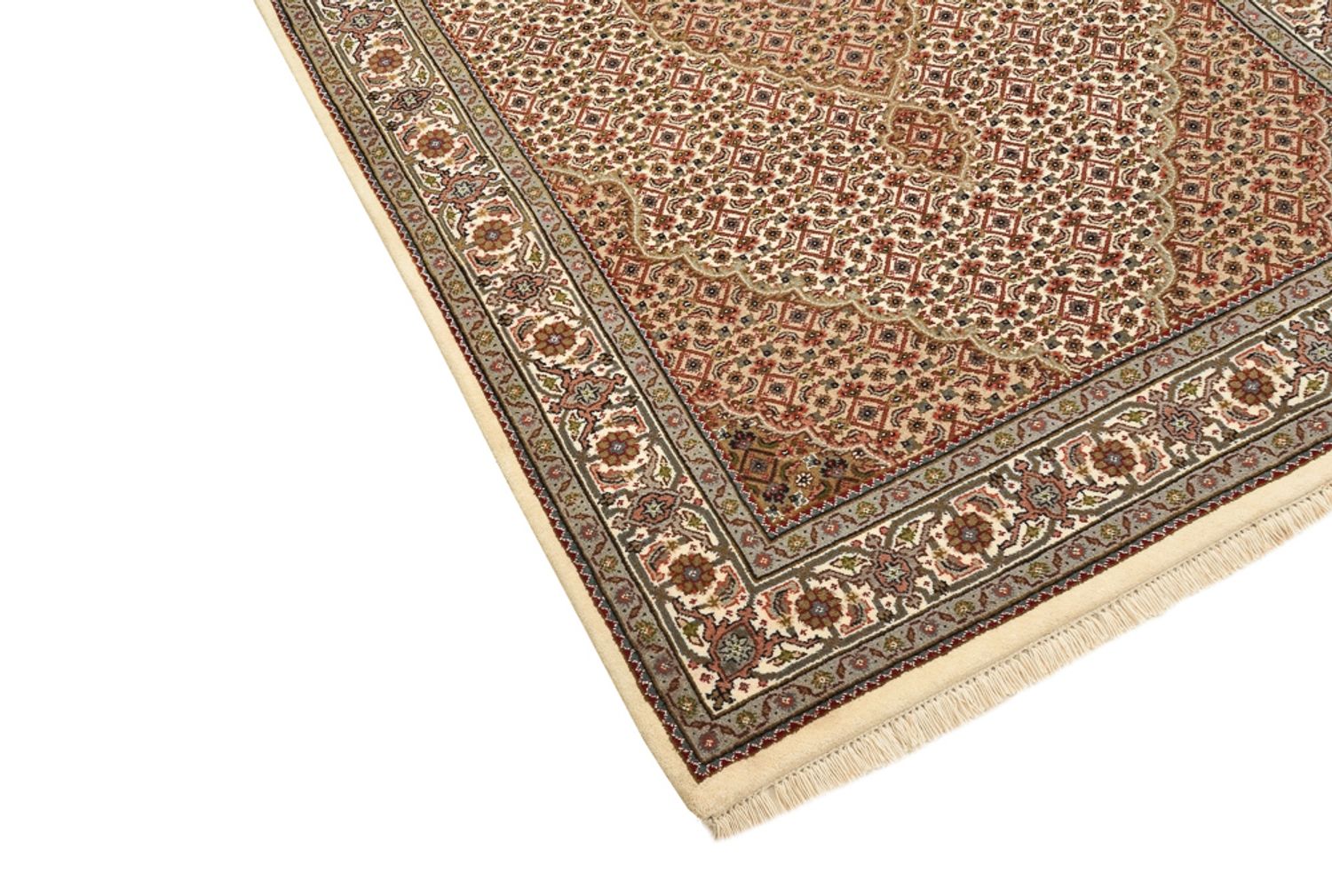 Alfombra oriental - Tabriz - 177 x 125 cm - beige oscuro