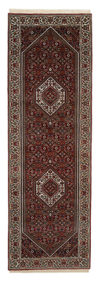 Alfombra de pasillo Alfombra persa - Bidjar - 245 x 79 cm - rojo burdeos