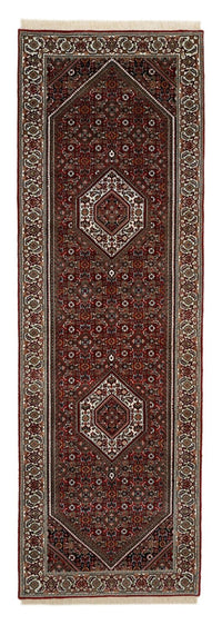 Alfombra de pasillo Alfombra persa - Bidjar - 245 x 79 cm - rojo burdeos