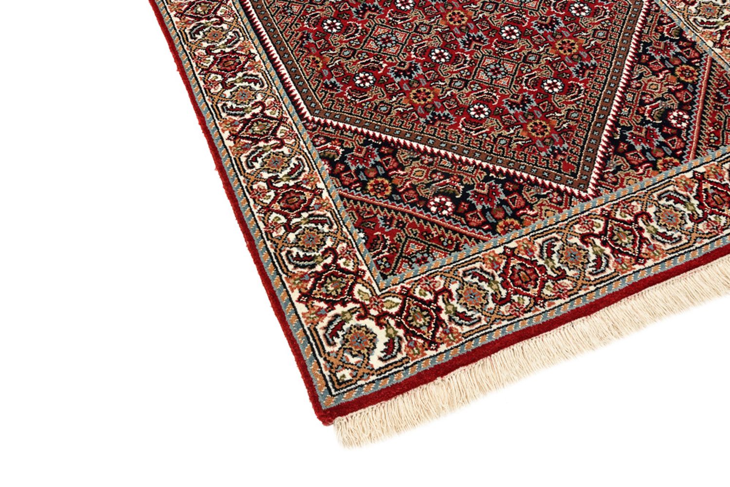 Alfombra de pasillo Alfombra persa - Bidjar - 245 x 79 cm - rojo burdeos