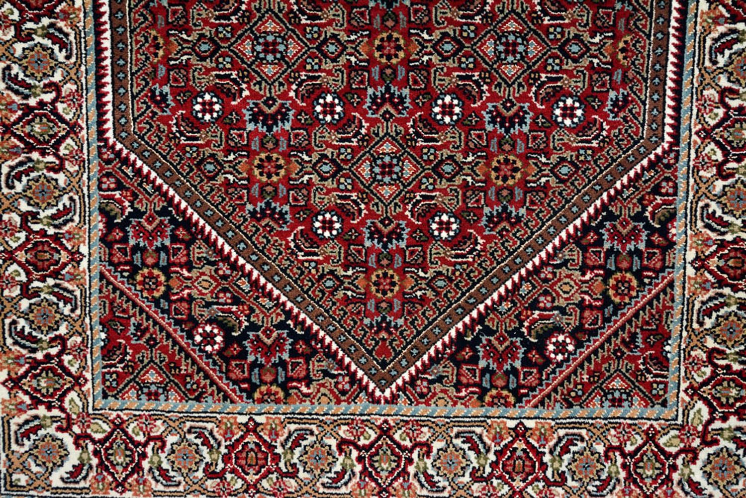 Alfombra de pasillo Alfombra persa - Bidjar - 245 x 79 cm - rojo burdeos