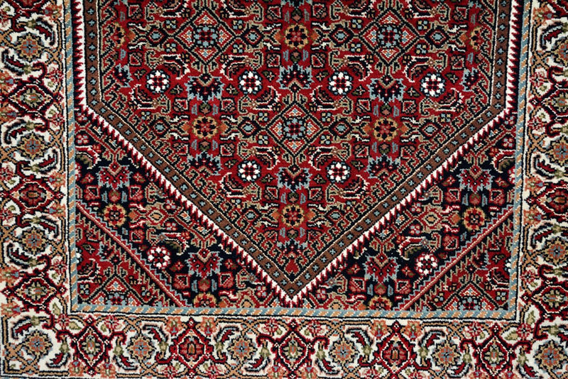 Alfombra de pasillo Alfombra persa - Bidjar - 245 x 79 cm - rojo burdeos