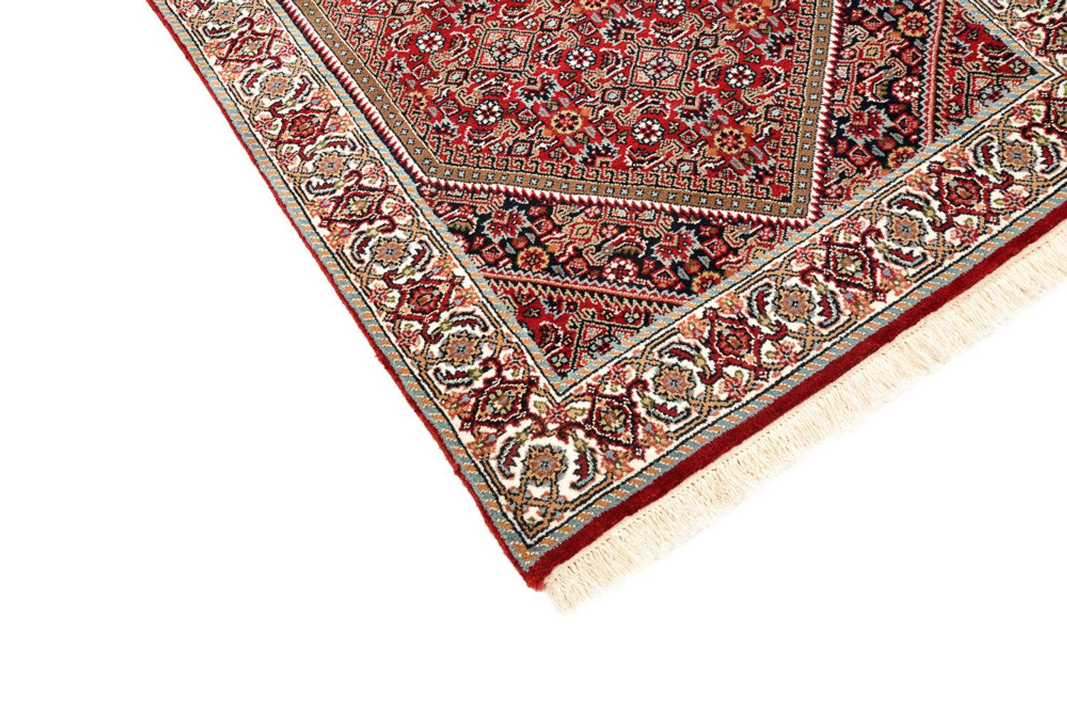 Alfombra de pasillo Alfombra persa - Bidjar - 246 x 79 cm - rojo burdeos
