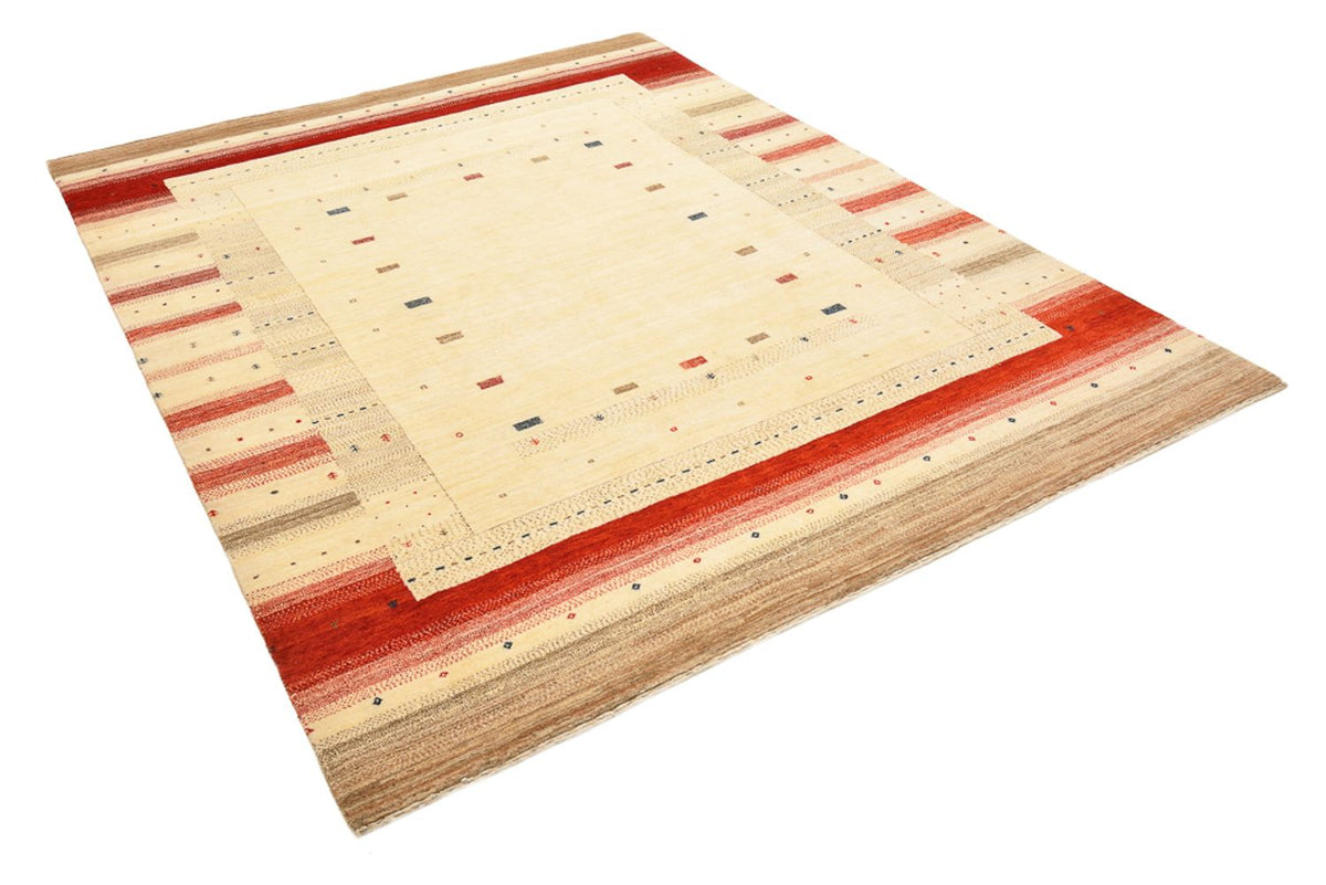 Alfombra Gabbeh - Loribaft Indus - 248 x 195 cm - beige claro