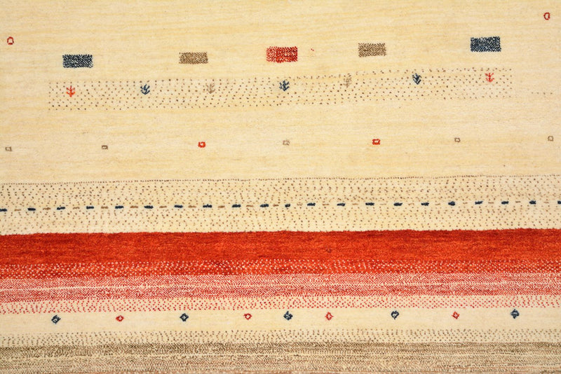 Alfombra Gabbeh - Loribaft Indus - 248 x 195 cm - beige claro
