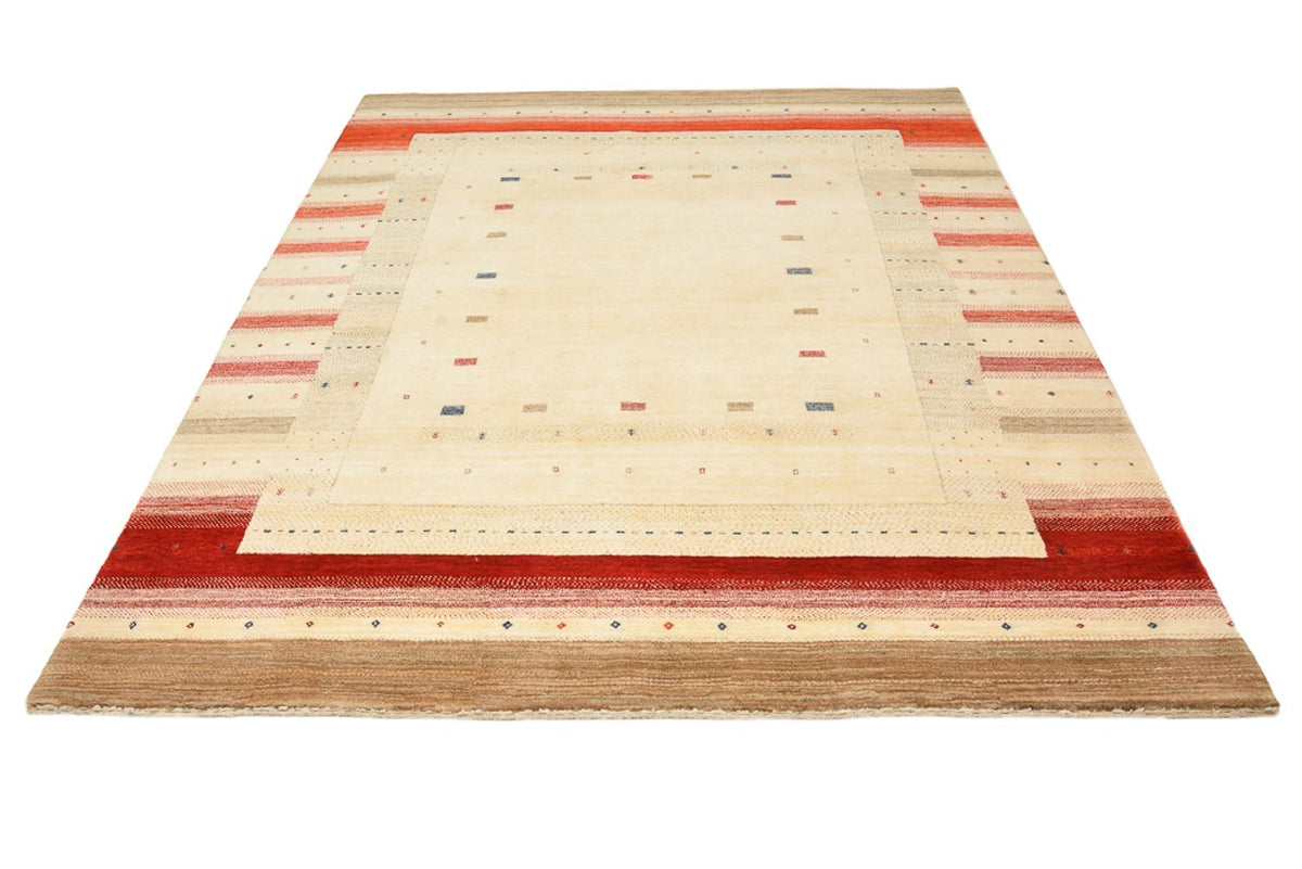 Alfombra Gabbeh - Loribaft Indus - 248 x 195 cm - beige claro