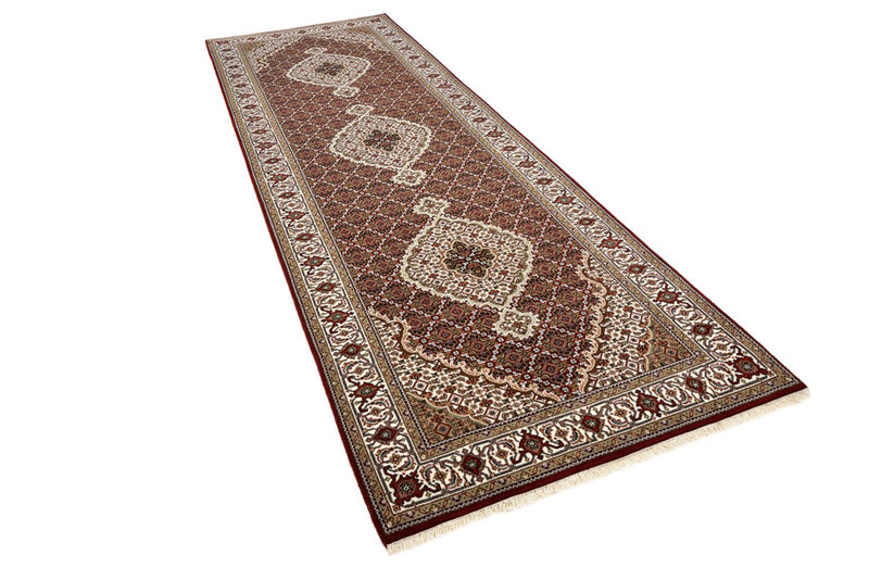 Alfombra de pasillo Alfombra oriental - Tabriz - 362 x 122 cm - beige claro