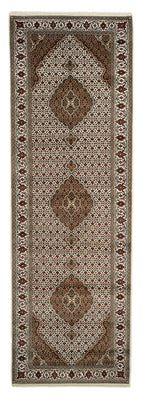 Alfombra de pasillo Alfombra oriental - Tabriz - 372 x 121 cm - beige claro