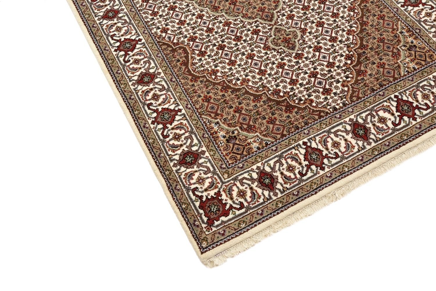 Alfombra de pasillo Alfombra oriental - Tabriz - 372 x 121 cm - beige claro