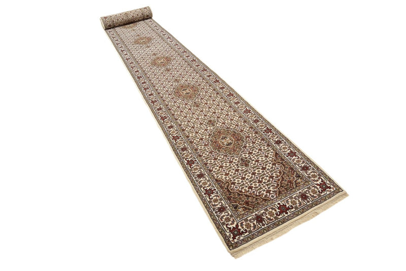 Alfombra de pasillo Alfombra oriental - Tabriz - 602 x 81 cm - beige claro