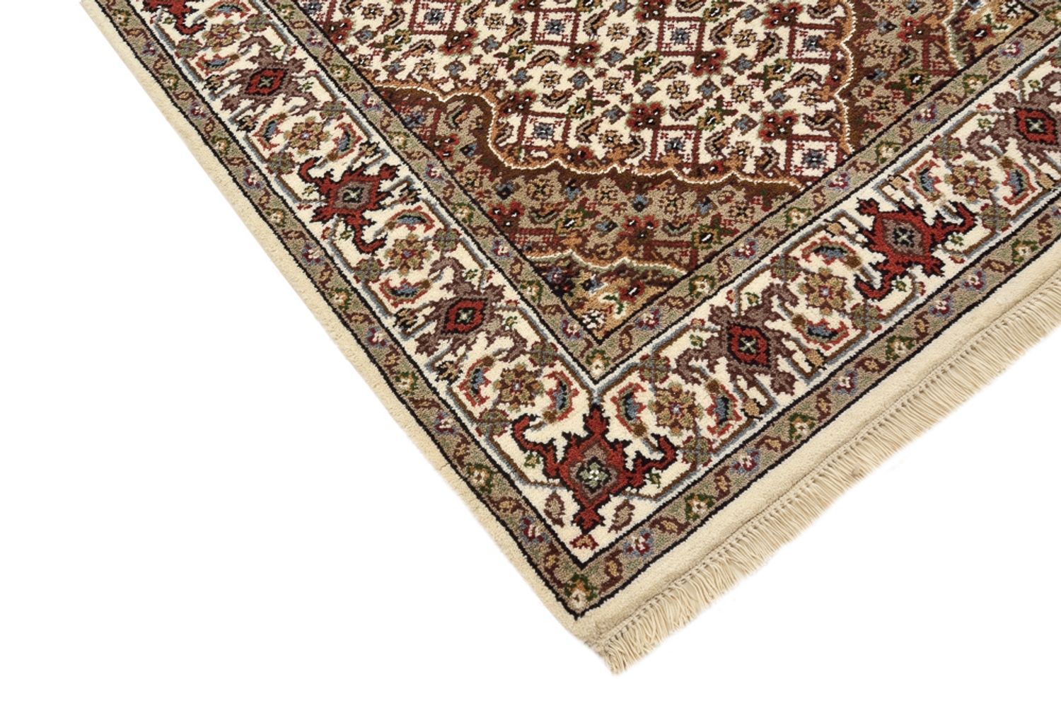 Alfombra de pasillo Alfombra oriental - Tabriz - 602 x 81 cm - beige claro
