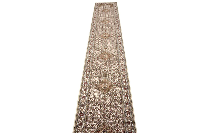 Alfombra de pasillo Alfombra oriental - Tabriz - 602 x 81 cm - beige claro